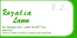 rozalia lamm business card